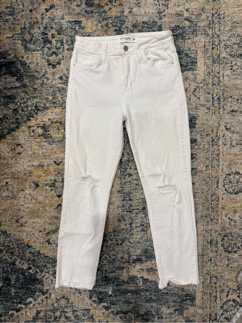 Just Black denim White Ripped Jeans
